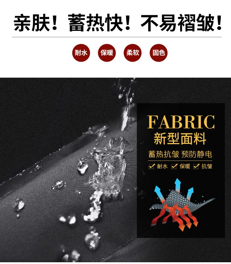 Description Picture 6 of itemWinter new men's casual padded jacket warm and thick solid color stand collar padded jacket  4XL