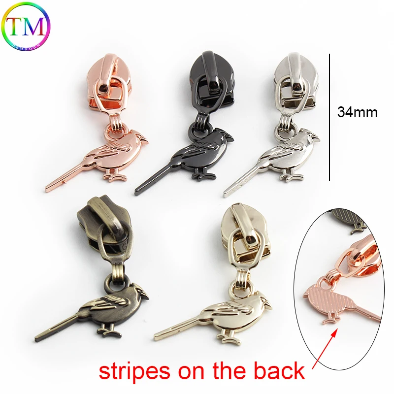 10/50Pcs 5# Zipper Silder for Nylon Zips Jacket Bag Purse Pockets Zippers Heads Repair Kits DIY Garment Sewing Accessories