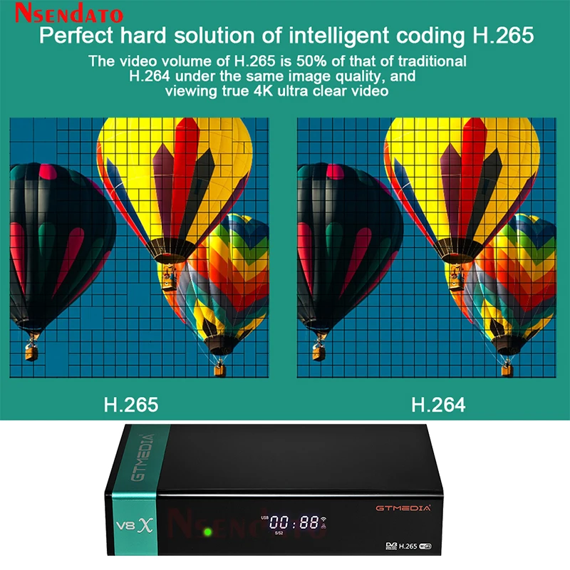 GT MEDIA V8X Full HD DVB-S S2 S2X Satellite TV Receiver With 2.4G Wifi H.265 gtmedia v8x Satellite Decoder For TV Receiver Box