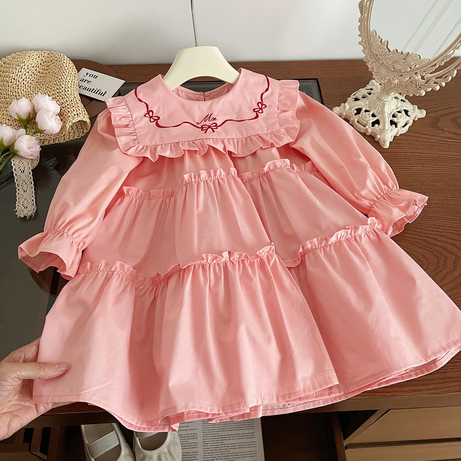 

Детское платье с длинным рукавом, на возраст 2-7 лет