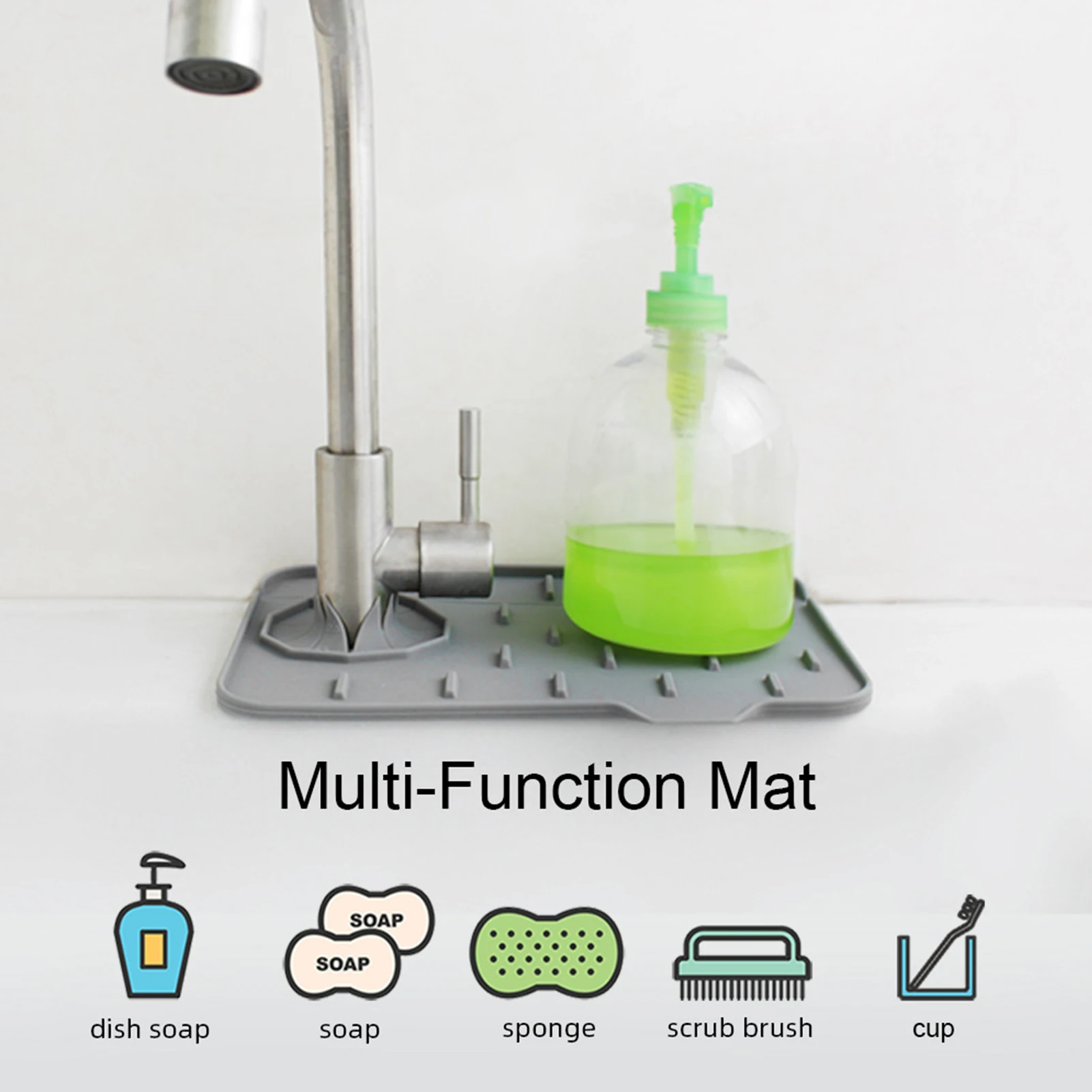 Faucet Mat Kitchen Tools Kitchen Faucet Splash Pad Silicone Faucet Mat