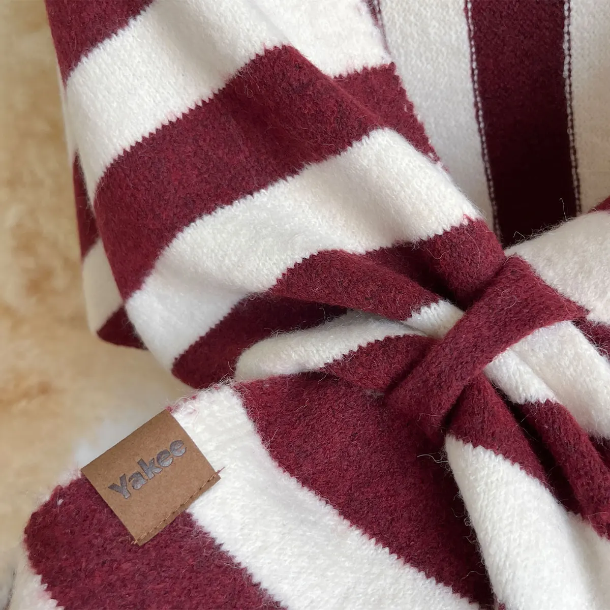 2025 Autumn and Winter New Women's Neck Wrap Wool Blended Triangular Striped Shawl Female Thickened With Knitted Warm Shoulder