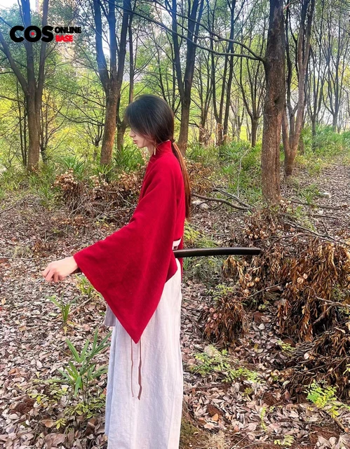 Rurouni Kenshin Himura Kenshin Red film Kimono Cosplay Costume