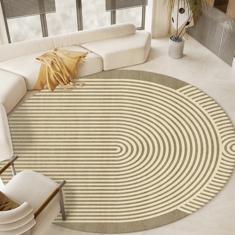 Modern Style Living Room Decoration Carpet Round Anti-slip Rugs for Bedroom Fluffy Soft Plush Rug Home Washable Lounge Floor Mat 2