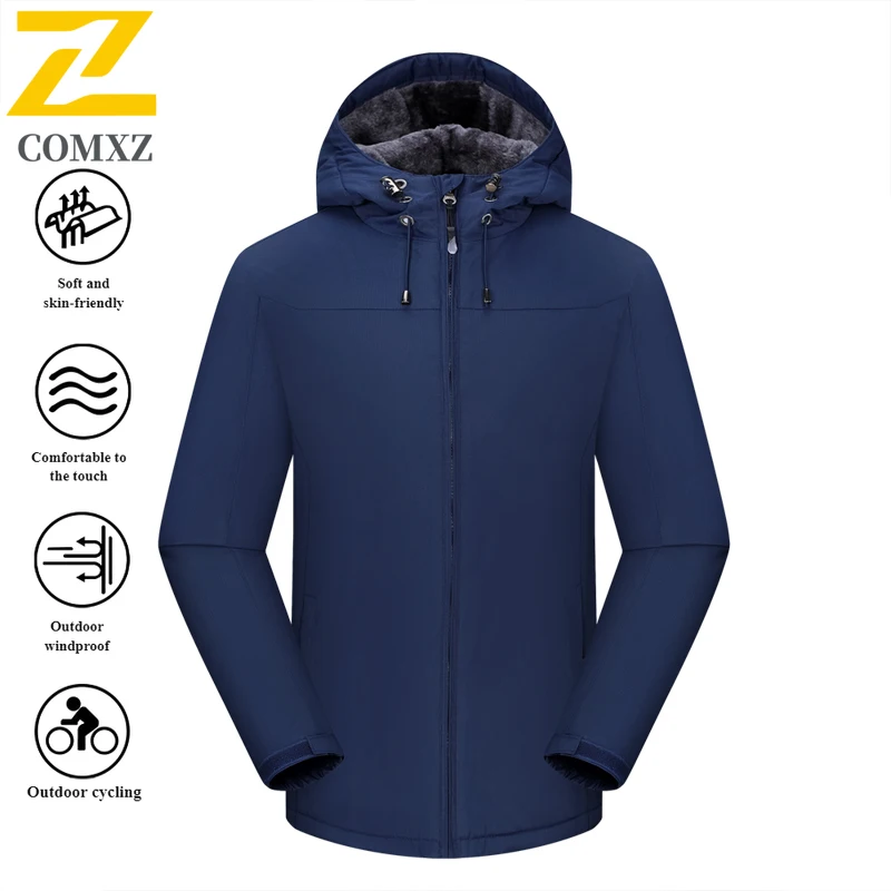 EiAO  Jacket Men's Thermal Ski Windproof Waterproof Winter Coat with Fleece Lining for Mountaineering Ice Fishing Extreme Cold