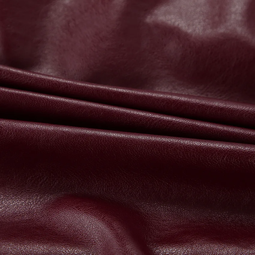 Angola Red Jacket Leather Motorcycle Street Fashion 2024 Autumn and Winter New Top Women's Elegant Coat