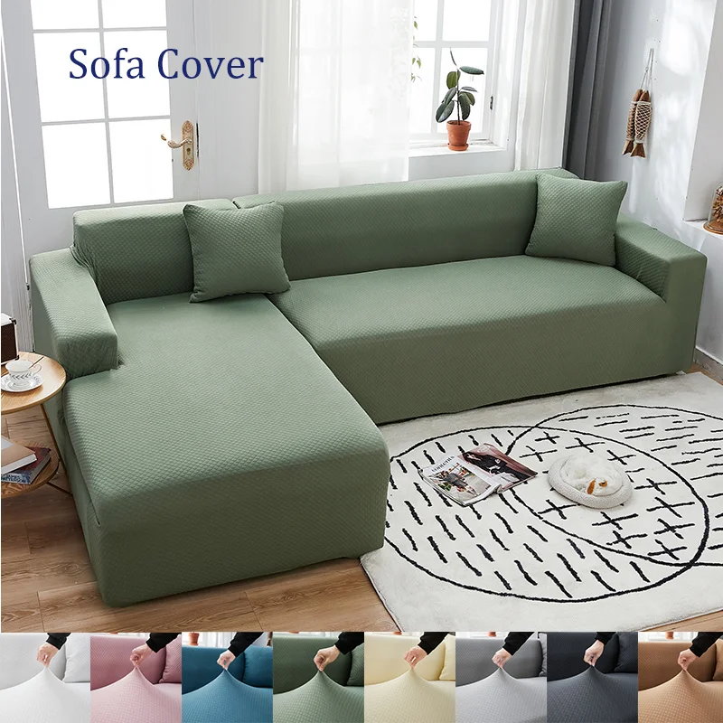 

Stretch Solid Colors Sofa Cover For Living Room Washable Cheap Jacquard Sofa Covers Removable Couch Slipcover For Home Hotel