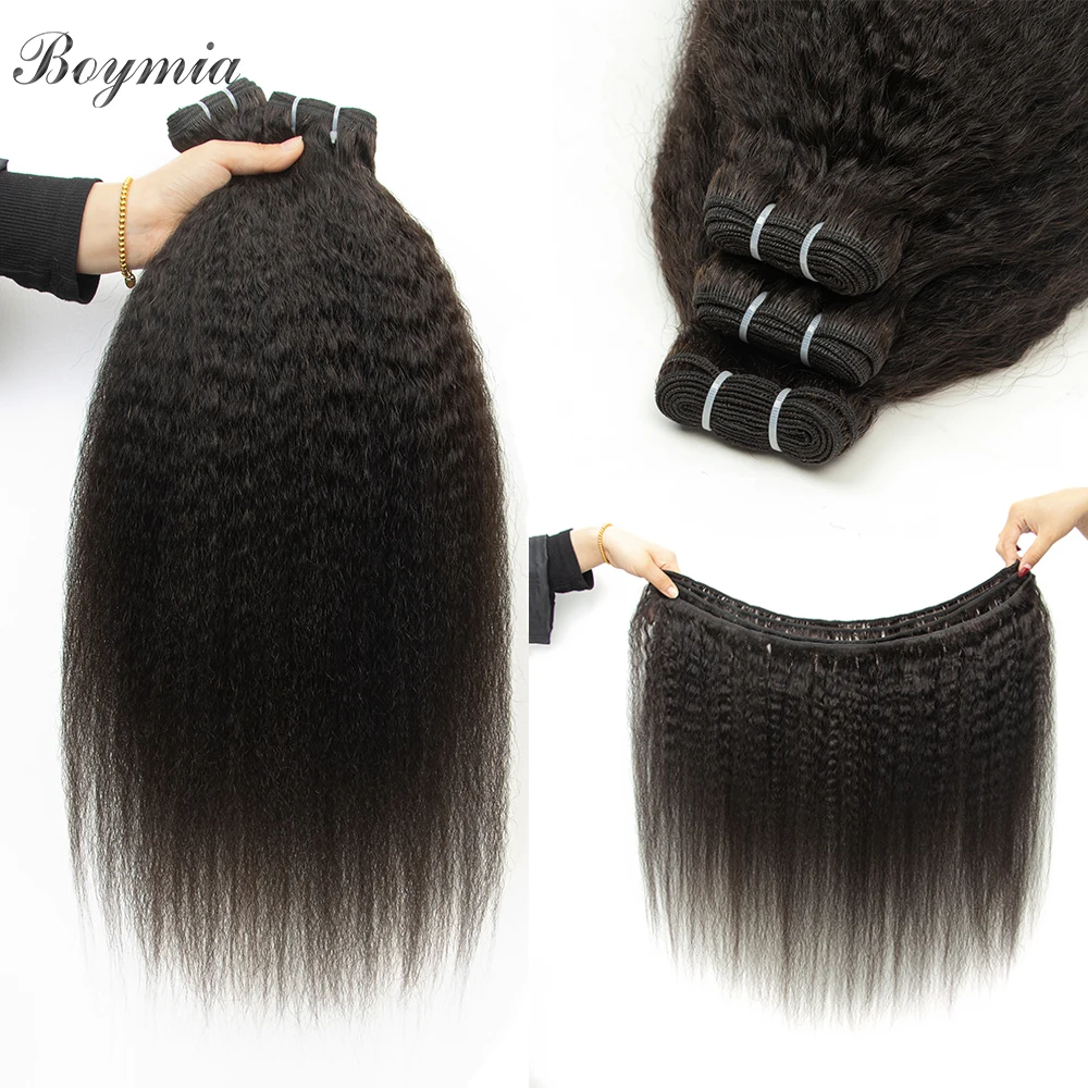 Kinky Straight Human Hair Extension Brazilian Remy Human Hair Bunldes Weft 100g/pack Kinky Straight Extension For Black