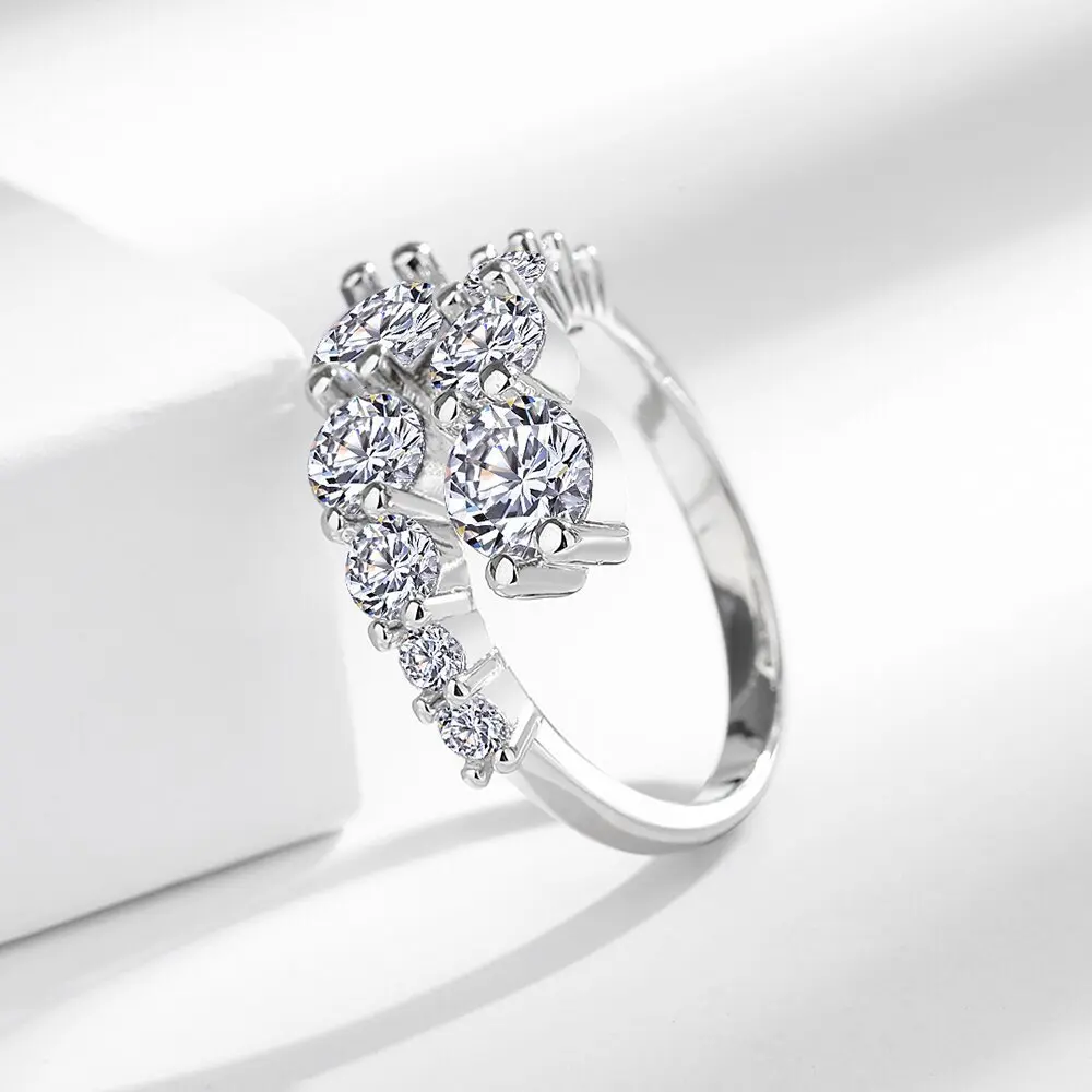 925 Sterling Silber Zirkonoxid-Emaille-Ring Eheringe Modischer Edel-Schmuck für Frauen Geschenke Damenring – Detail 4