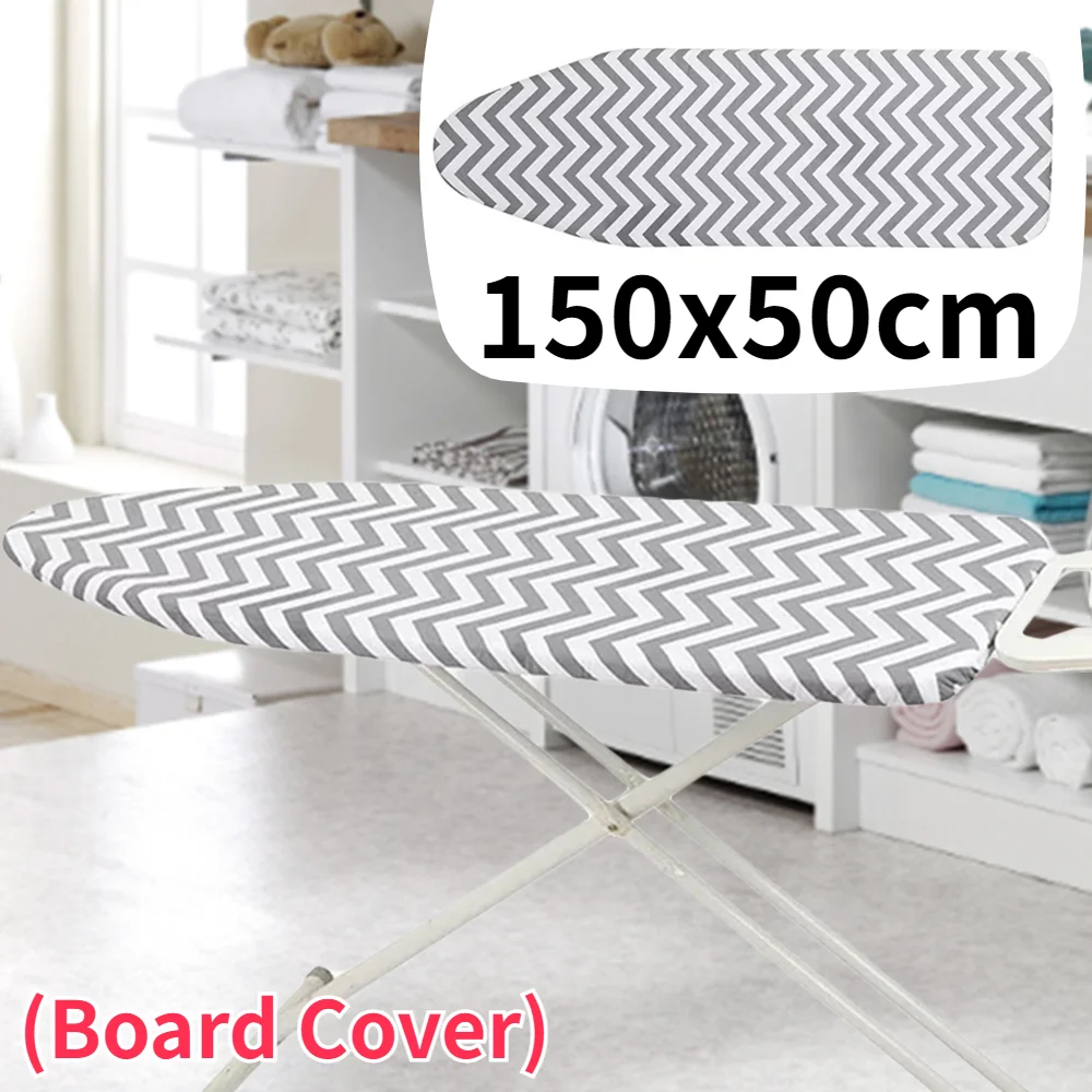 150x50cm Silicone Ironing Board Cover Elastic Edge Heat Reflective Non Stick with Secure Straps/Nose Pocket