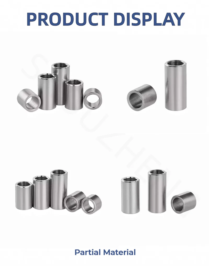 Description Picture 4 of item10/2pcs M8 M10 M12 304 Stainless Steel Bushing Lengthen Washer Sleeve Unthreaded Hollow Casing Round Column Joint Length 2-30mm