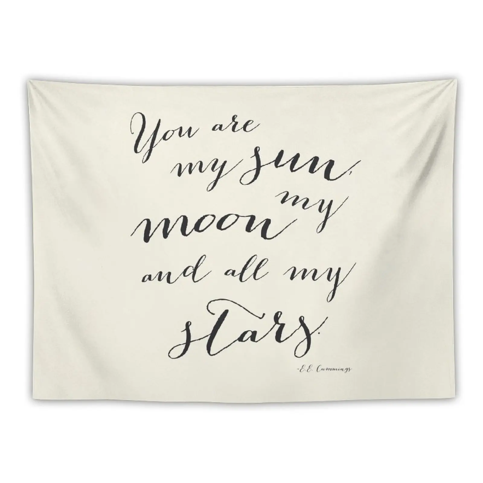 

You are my Sun, My Moon and All my Stars in Cream Eggshell Tapestry Luxury Living Room Decoration Kawaii Room Decor