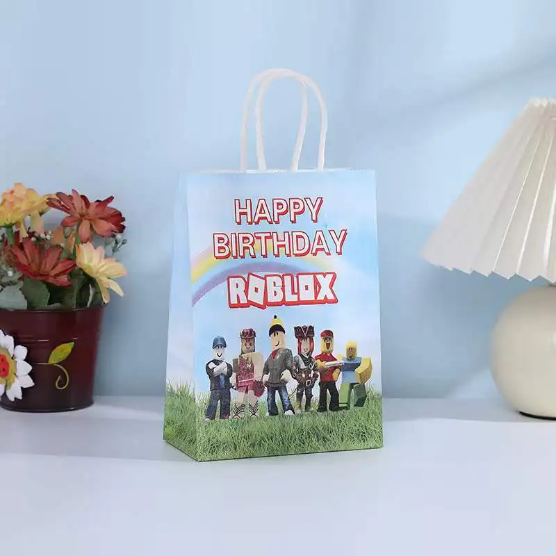 24 Stück Cartoon Geschenkboxen Aus Papier - Blau & Rot, 15x9x9 Cm, Für Geburtstagsparty, Süßigkeiten & Partydekoration