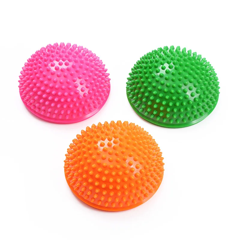 Yoga Ball PVC Inflatable Massage Point Half Fit Ball Balance Trainer Stabilizer 16cm GYM Pilates Fitness Balancing Massage massage ball yoga ball