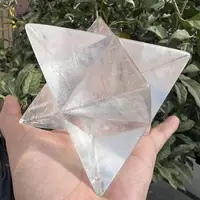 10CM Natural Clear Crystal Merkaba Pendulum Crystal Stones Merkaba Stars Energy Minerals Jewelry Healing Decoration 1