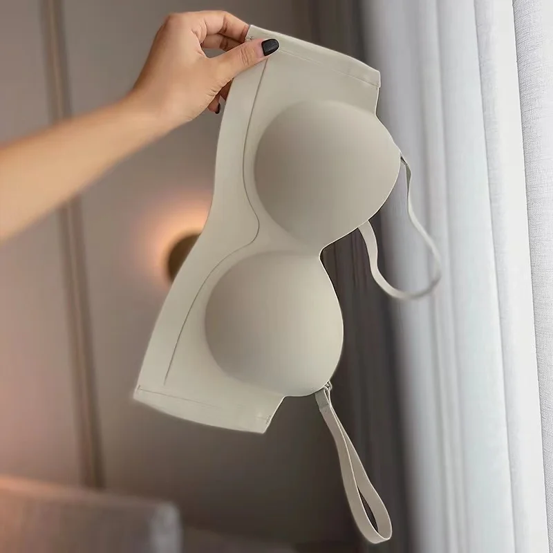 Strapless Seamless Push-up Women's Bra Without Steel Ring Anti-sagging Anti-slip Sexy Beautiful Back Sling Ladies Underwear 4