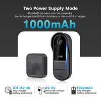 Tuya WiFi doorbell  2-way HD 1080P, microSD/cloud, waterproof, 1000mAh battery, long standby,Wireless Security Camera - Image 6