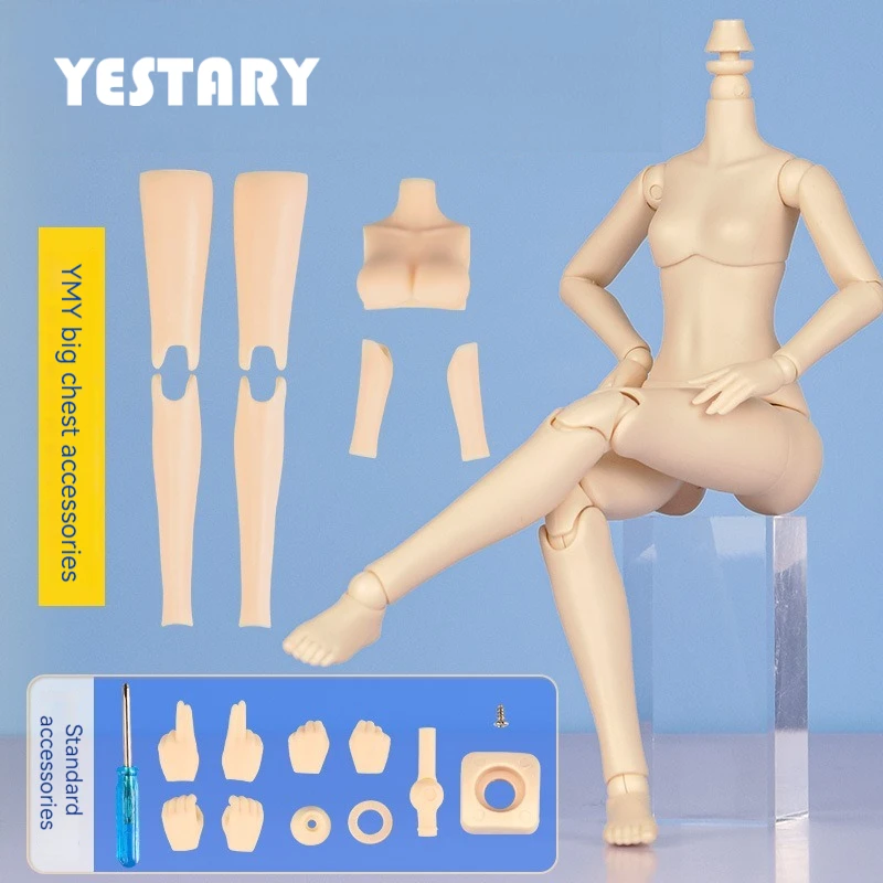 YESTARY Obitsu 구형 관절 인형 바디 YMY22 YMY24, Blythe Qbaby BJD 1/6 인형 액세서리, 여성 바디 장난감, 소녀 선물