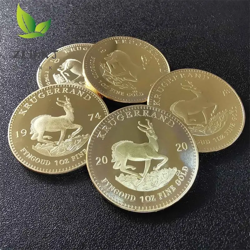 1 Pz Sud Africa Africa Saudita Krugerrand Moneta D'Oro Paul Kruger Monete Da Collezione