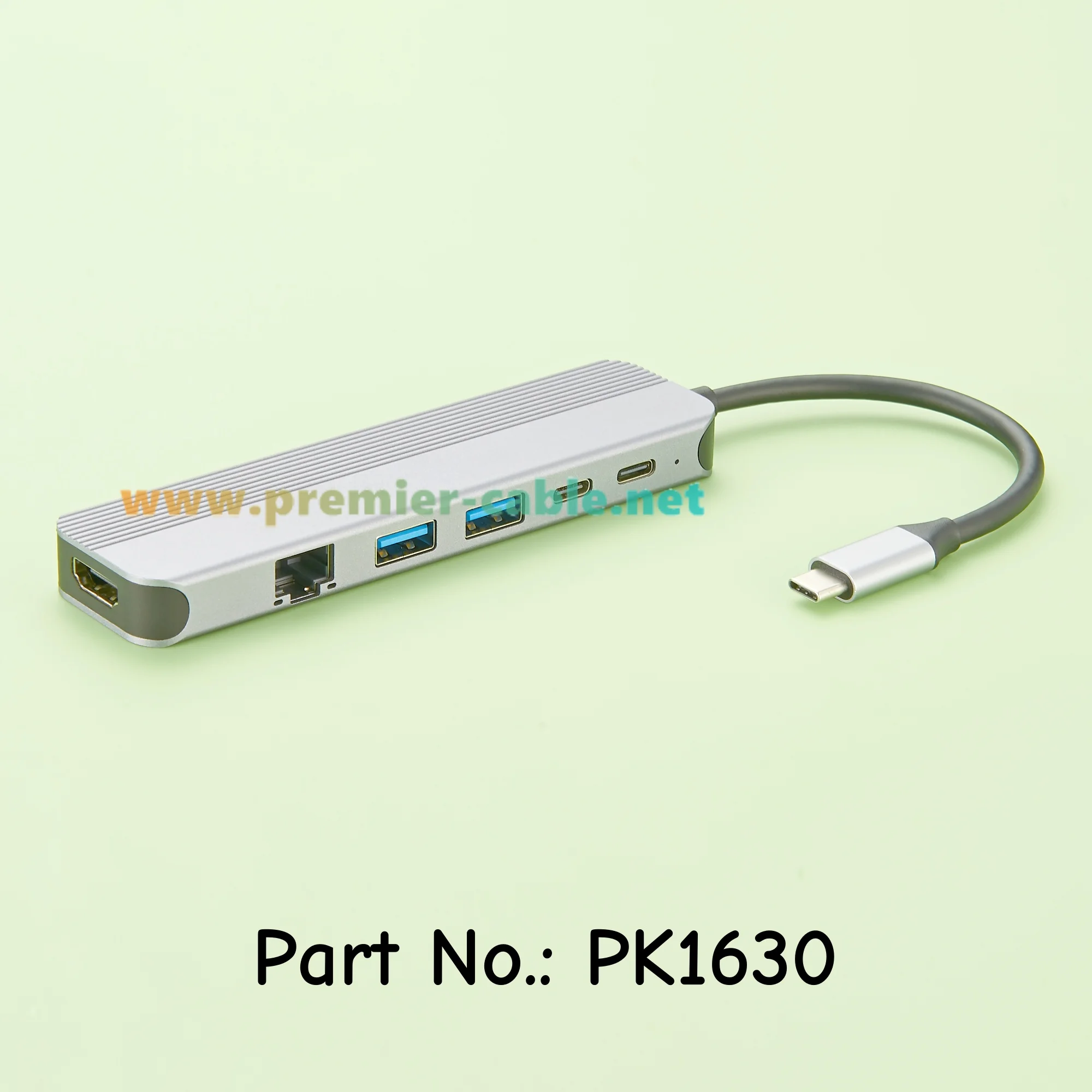USB-C-Hub 6-in-1 USB-C-Dockingstation zu HDMI 1.4 USB 3.1 Typ C 4K@30Hz 1Gbps RJ45 PD100W – Detail 5