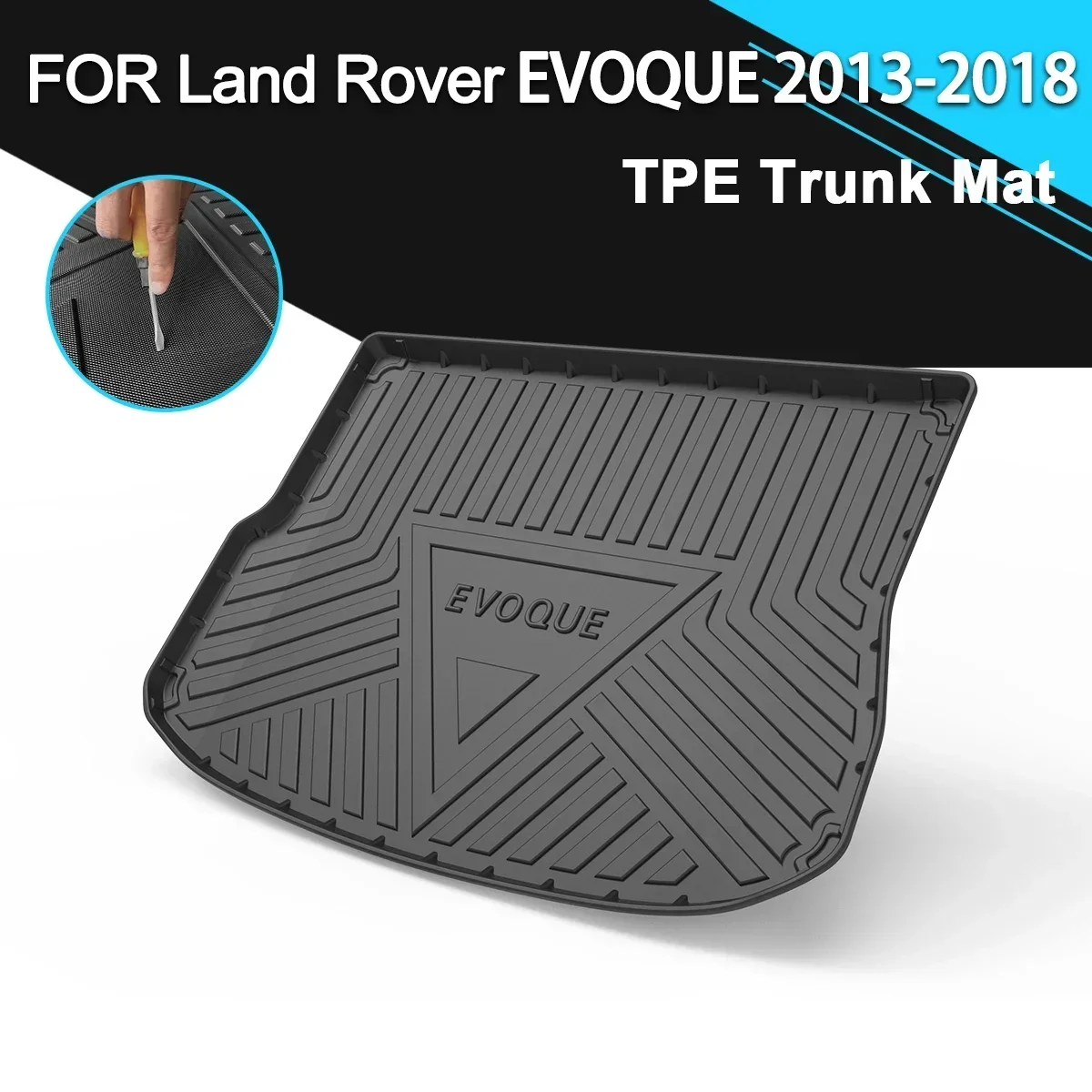 

Car Rear Trunk Cover Mat Non-Slip Waterproof Rubber TPE Cargo Liner Accessories For Land Rover EVOQUE 2013-2018