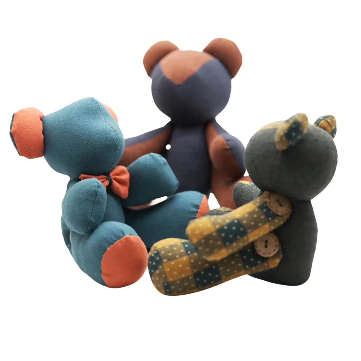 

Material Package for DIY Patchwork Kit Cartoon Bear Doll Needlework Sewing Set Handmade Home Decoration Ornaments Gift for Kids