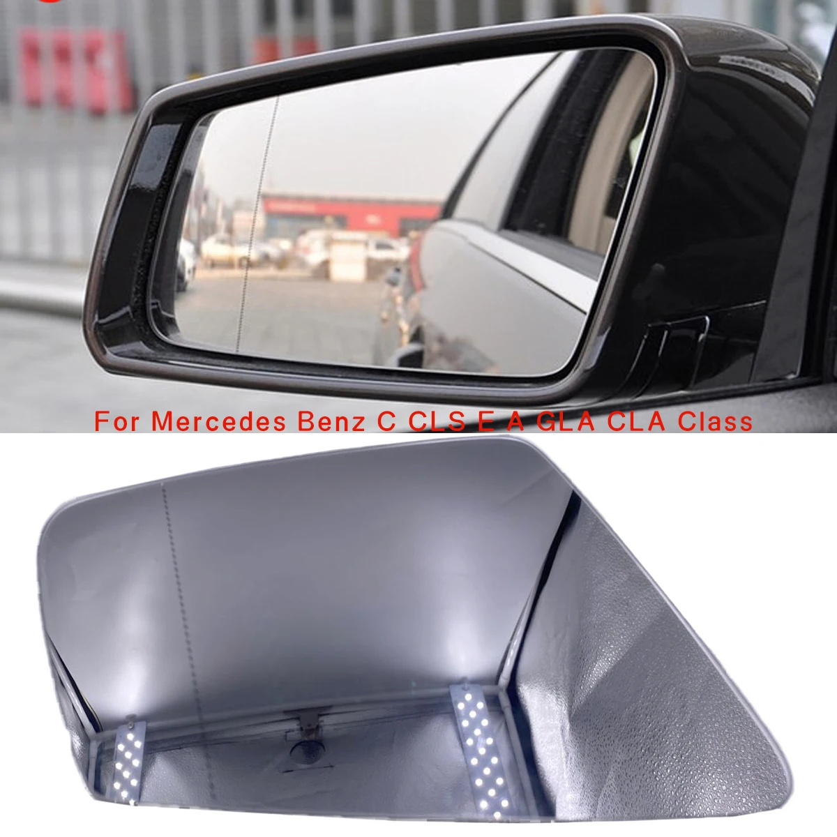 

New Rearview Wing Mirror Glass For Mercedes Benz C CLS E A GLA CLA Class w204 w212 w218 w221 2009-2015 A2468100621 A2468100721