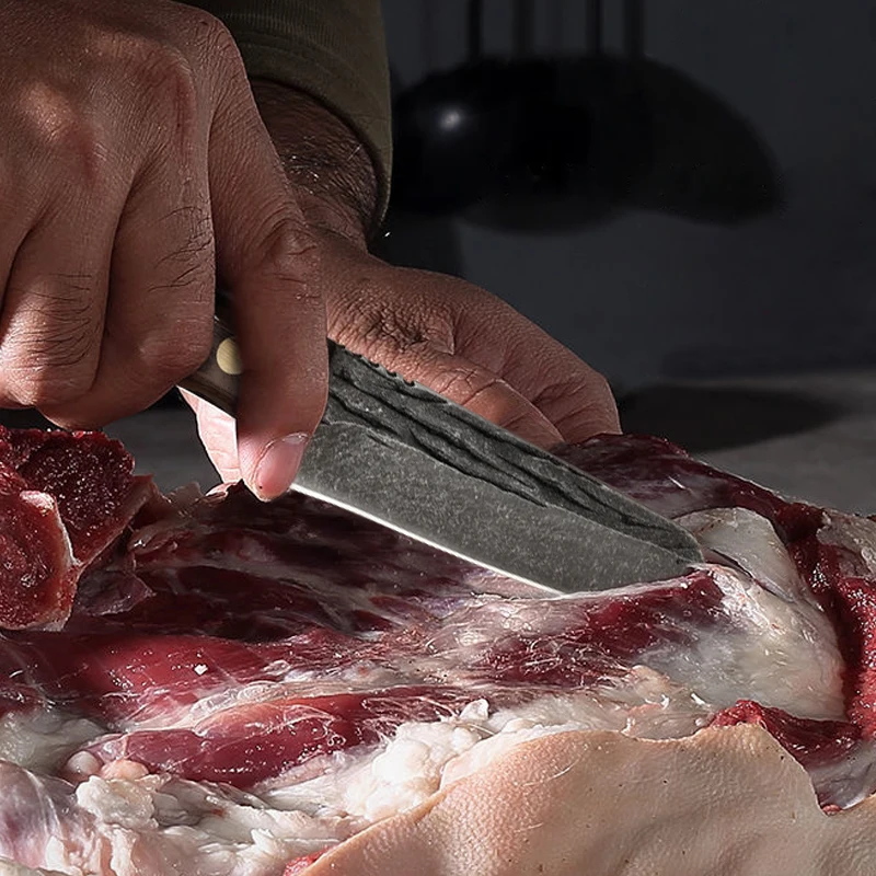 Description Picture 5 of itemHandmade Forged Stainless Steel Kitchen Chef Boning Knifes Fishing Knife Meat Cleaver Butcher Knife Meat Cleaver Knives