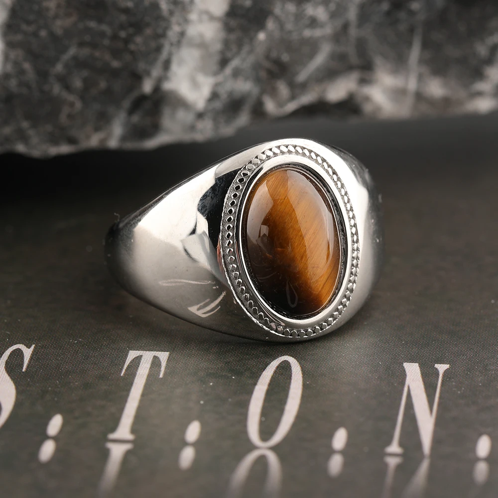 Pinky Ring Tiger Eye Gold Ring New Stylish Signet Rings For Men