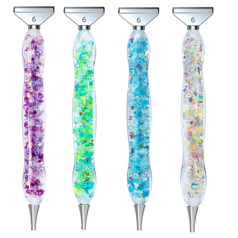 

Luminous Point Drill Pens Carton 5D Diamond Painting Alloy Resin 6type Head DIY Tools Craft Accessories