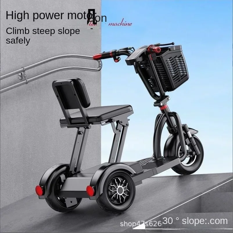 thumbnail image 1 of Triciclo eléctrico para personas mayores, scooter, batería de litio recargable, plegable y portátil, motocicleta eléctrica para adultos, 1 of 4