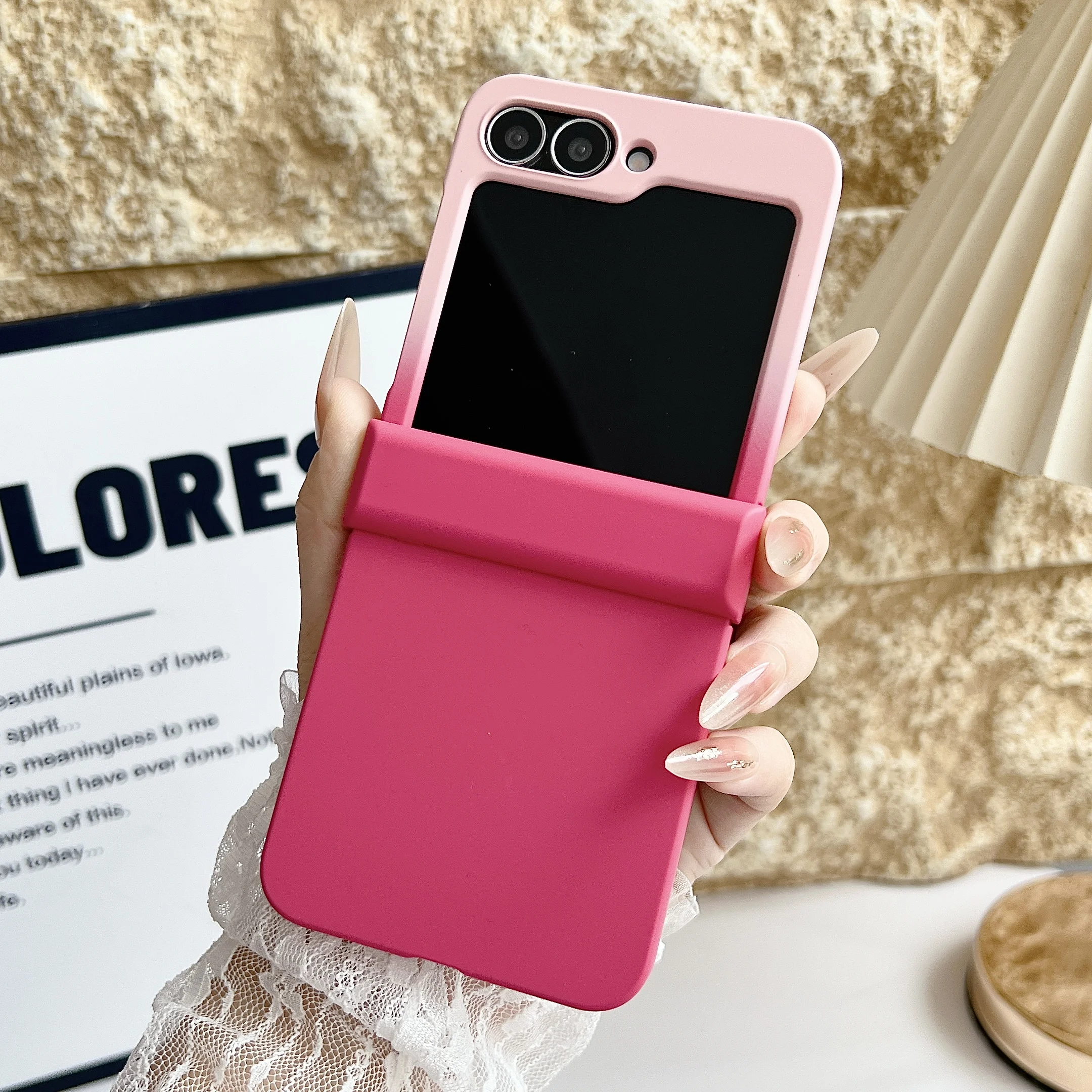 Candy Color Shockproof Foldable Phone Case with Hinge Protection