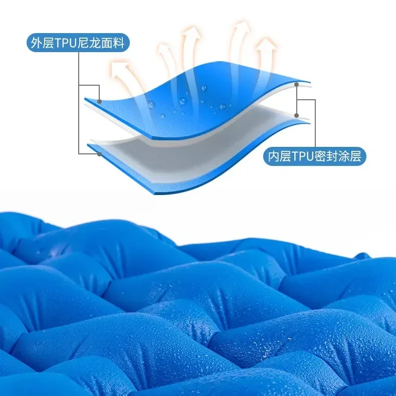 MOEYE Outdoor Inflatable Camping Mat  Air Sleeping Pad Mat Ultralight Waterproof Nylon Inflatable Cushion Picnic Bed