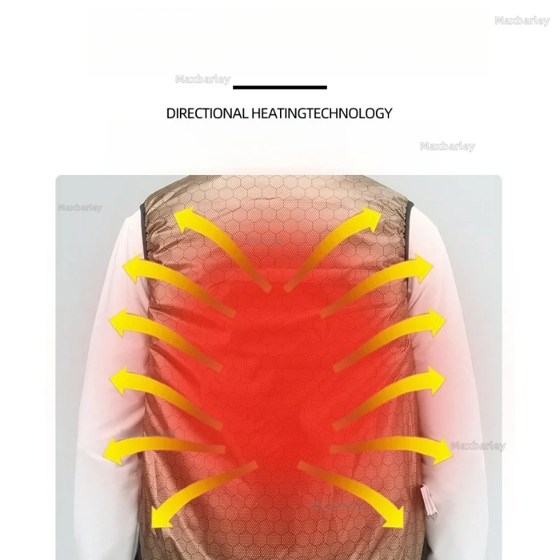 Graphene 15 Zone Heating Vest Men Winter Large Size Smart Warm USB Electric Heated Vest Self-heating Clothes Snow Cold Jacket