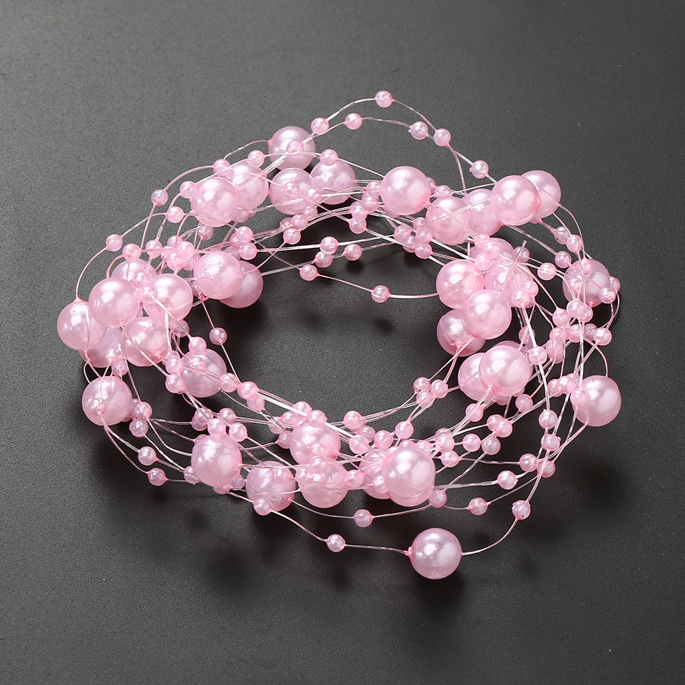 Elegant Acrylic Bead Chain for Decoration and DIY Projects - 5M Long