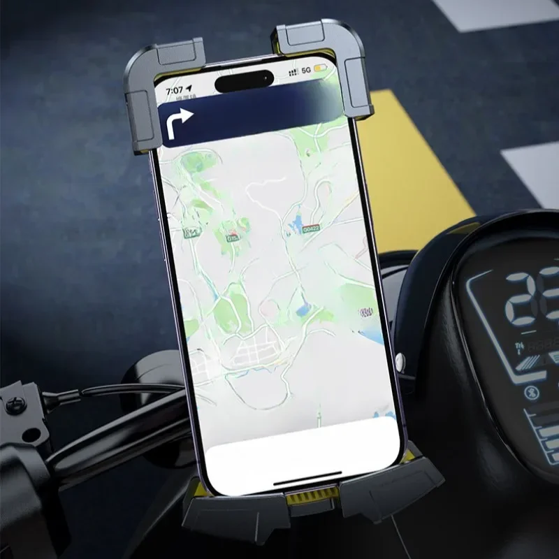 Mobile Phone Holder Motorbike Electric E-bike Mobile Phone Holder Riding Takeaway Rider Car Anti-shock Navigation Bracket Stable