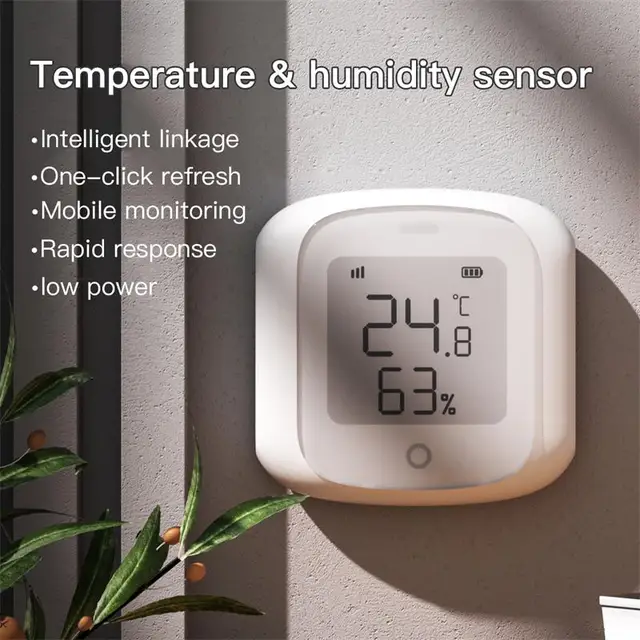 Tuya ZigBee3.0 Temperature Humidity Sensor WiFi Indoor Thermometer LCD Display Works with Alexa Google Smart Home Automation 2