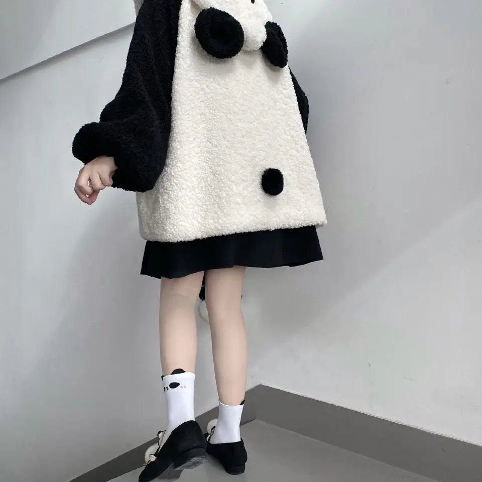 roupas all-match lambswool solto harajuku academia bonito mulher nádegas hoodie y2k