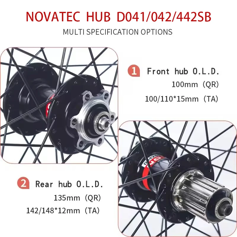 Novatec アルミニウムホイールセット Novatec-アルミニウム合金製自転車ホイールセット,29スピード