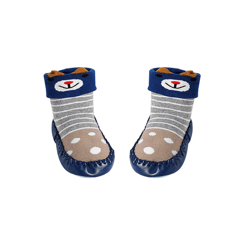 Spring and Autumn Winter Cartoon Baby Socks Baby Steps Non-slip Leather Sole Cotton Children Floor Socks Baby Socks Newborn