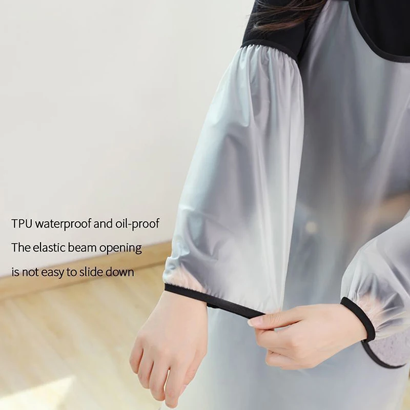 TPU Waterproof Oversleeves Anti-Dirty Housework Cleaning Fawn Arm Sleeves Sleeve Cuff Arm Cover Kitchen Apron Accessories 5