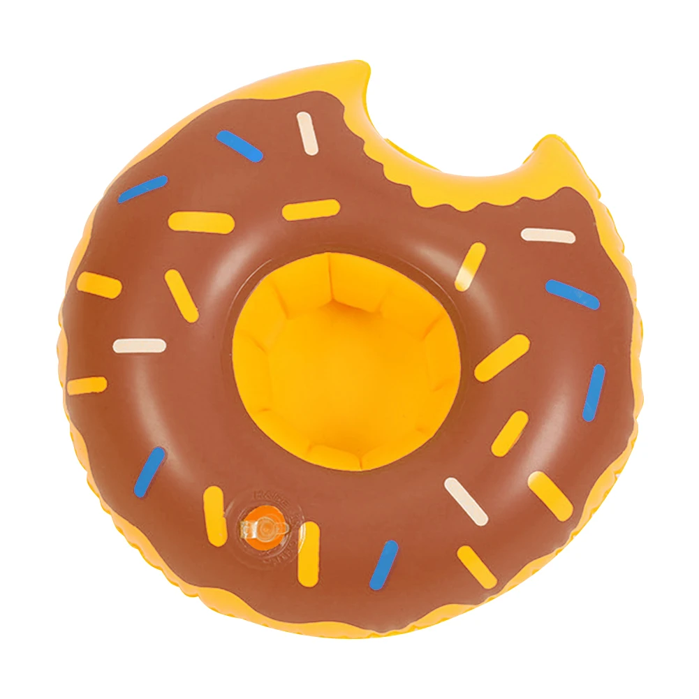Portable Inflatable PVC Donut Cup Holder for Pool Party