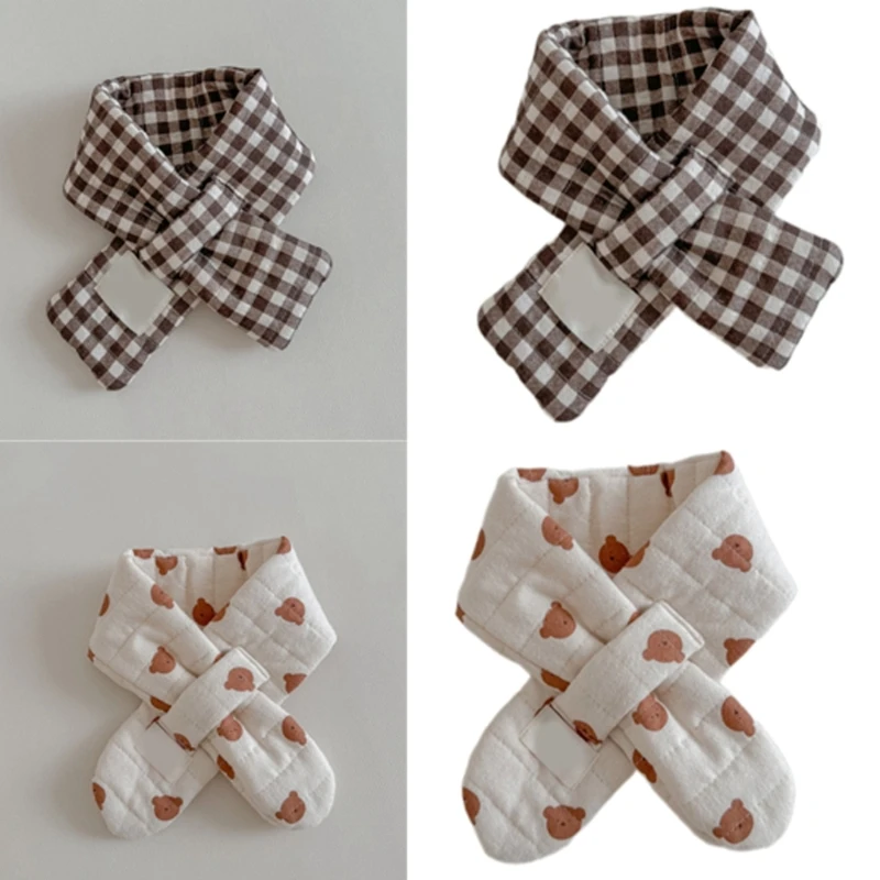 Kids Scarf Fashionable Pattern Neck Scarf, Soft and Comfortable Neckerchief Winter Warm Neck Wrap for Boys Girls