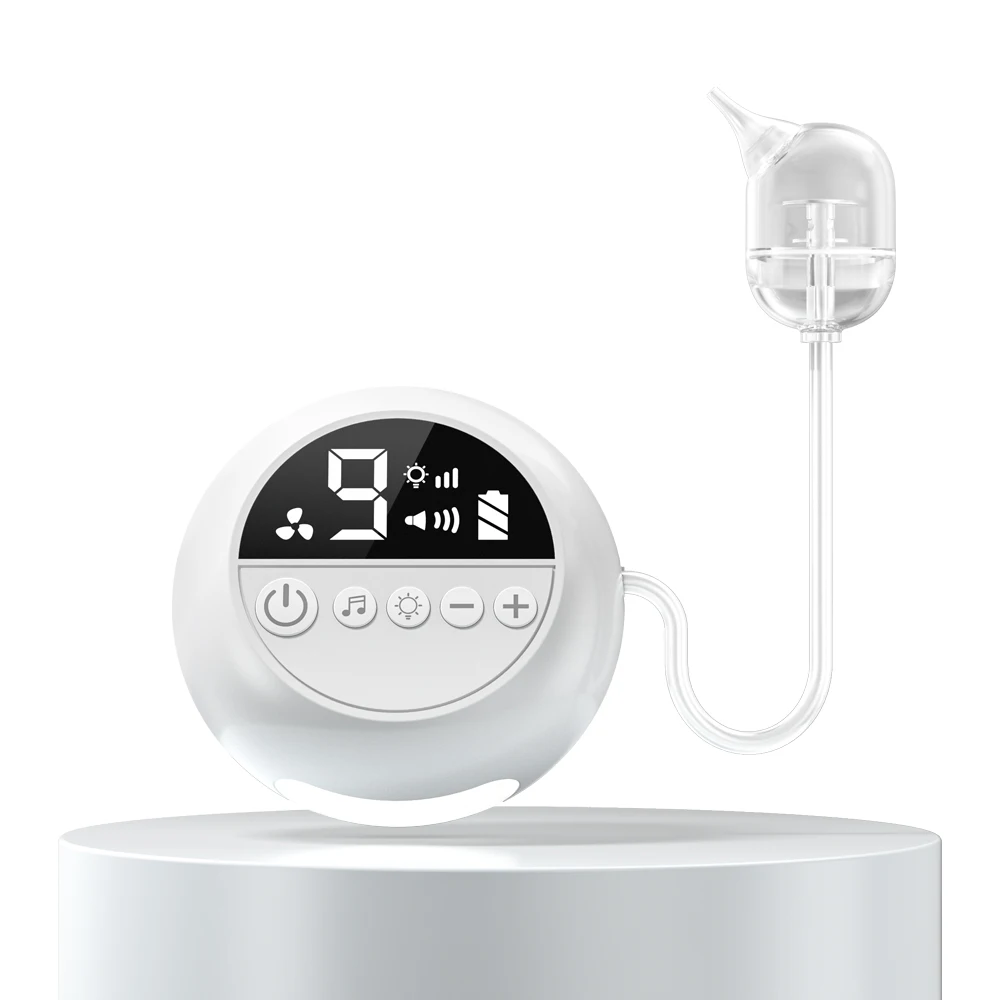 Baby Nasal Aspirator Electric Nose Cleaner Built-In Music Night Light Rechargeable Nose Booger Sucker for Babies