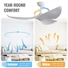 38/52 Inch Ceiling Fan Living Room Restaurant Americans Modern  Office Without Light DC Remote control Electric Fan 110V 220V 5
