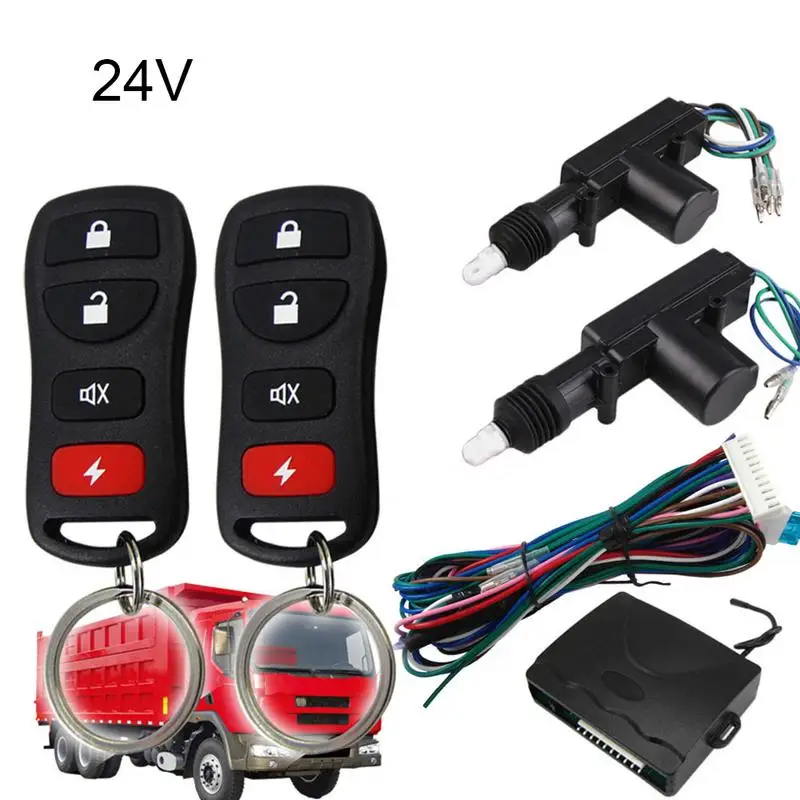 

24V Central Door Lock Locking System Universal Auto Remote Control Vehicle Keyless Entry System For Truck 2 Doors