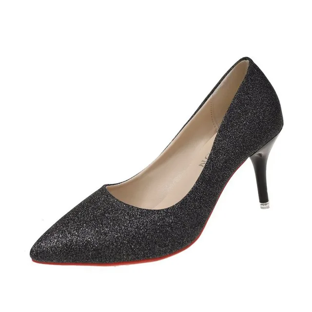 Shoes For Women 2022 Spring High Heel Pumps Sexy Foot Fetish Alternative Passion Sexy Red Bottom Pointed 10 CM Zapatos De Mujer black-7cm