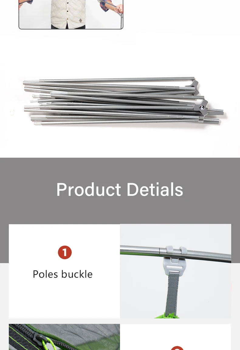 خيمة تخييم خفيفة الوزن مقاومة للماء ، نايلون ، بطبقة مزدوجة ،