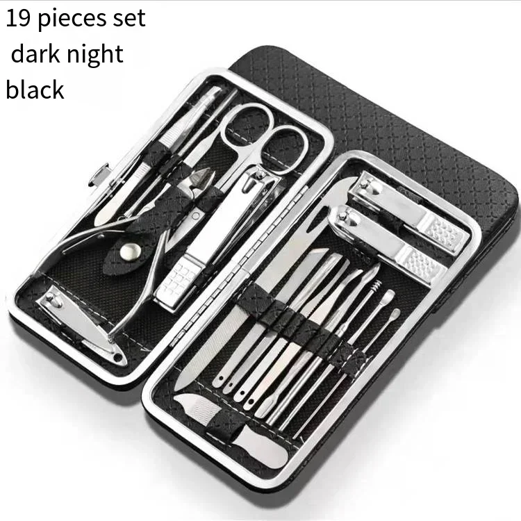 Nail Care Kit Nail Art 19 Piece Set of Beauty Tools Home Manicure Foot Trimming Eagle Beak Pliers Nail Knife Clipper Set