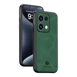 Leather Magnetic Shockproof Case - Elegant Back Cover for Reno 16 (Green)